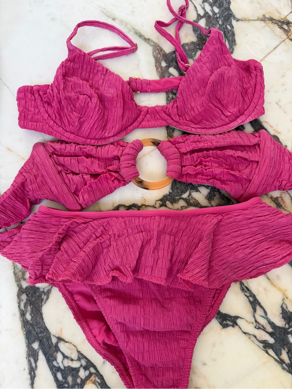 Montce Pink Ruffle Bikini - Picture 3 of 5